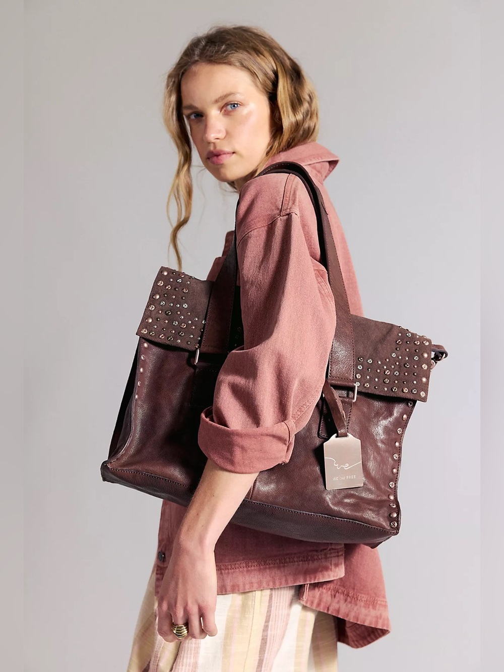 NWT Free People We The Free Shay Stud Tote